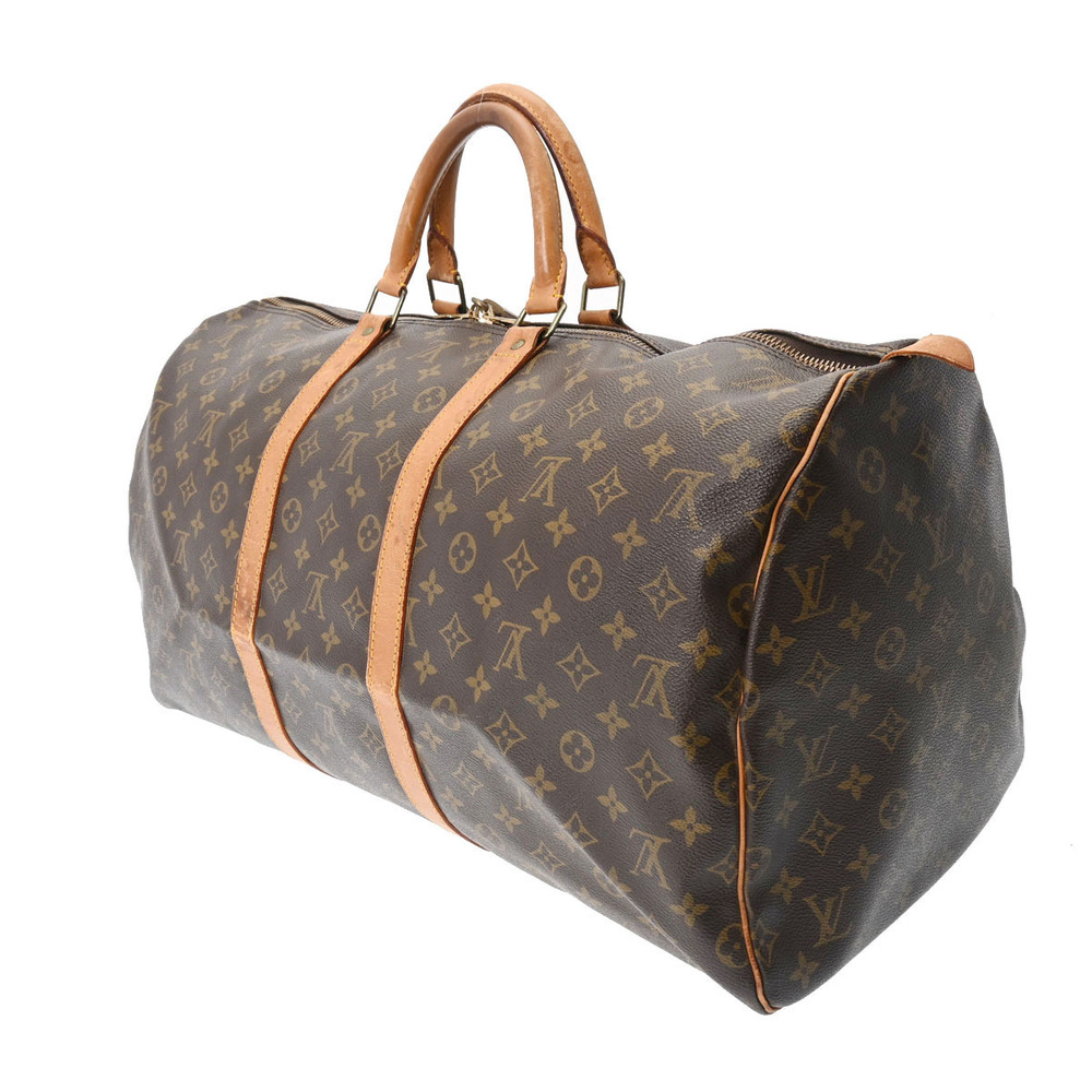 Louis Vuitton Keepall Brown Monogram Bag Boston Canvas